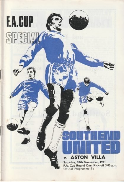 Southend United v Aston Villa  20-Nov-1971