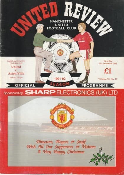 Manchester United v Aston Villa 21-Dec-1991
