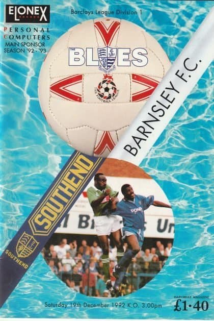 Southend United v Barnsley 19-Dec-1992