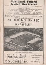 Southend United v Barnsley 08-Apr-1961
