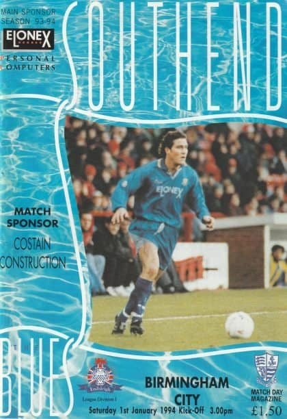 Southend United v Birmingham City 01-Jan-1994