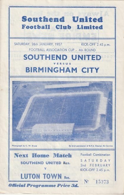 Southend United v Birmingham City 26-Jan-1957