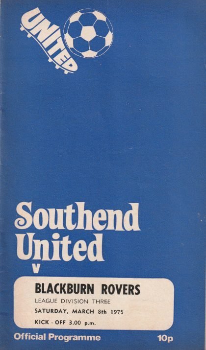 Southend United v Blackburn Rovers 08-Mar-1975