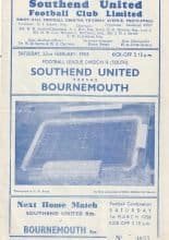 Southend United v Bournemouth and Boscombe Athletic 22-Feb-1958
