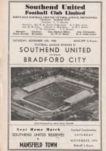 Southend United v Bradford City 12-Nov-1960