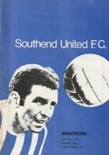 Southend United v Brentford 13-Apr-1970