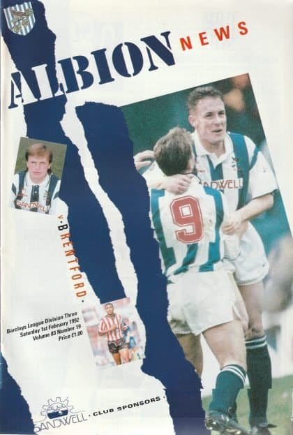 West Bromwich Albion v Brentford 01-Feb-1992
