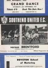 Southend United v Brentford 23-Aug-1967