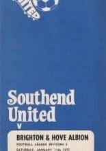 Southend United v Brighton & Hove Albion 11-Jan-1975