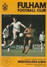 Fulham v Brighton & Hove Albion 28-Dec-1977