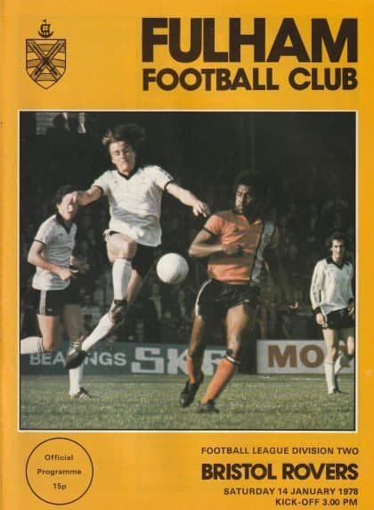 Fulham v Bristol Rovers  14-Jan-1978