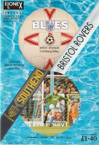 Southend United v Bristol Rovers 14-Apr-1993