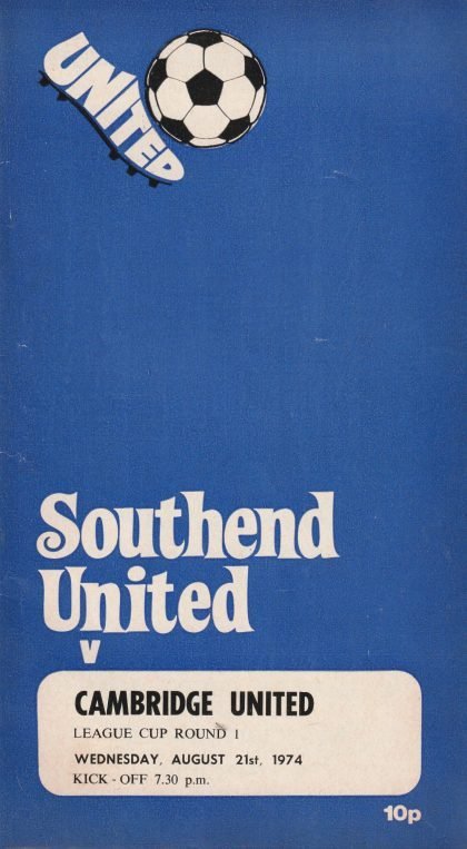 Southend United v Cambridge United 21-Aug-1974