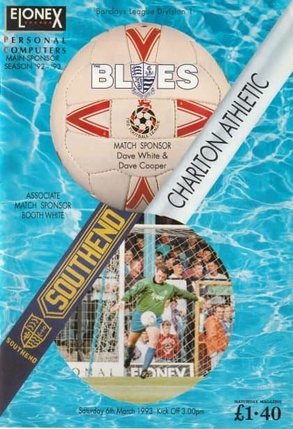 Southend United v Charlton Athletic 06-Mar-1993