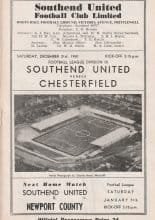 Southend United v Chesterfield  31-Dec-1960