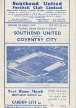 Southend United v Coventry City 08-Mar-1958