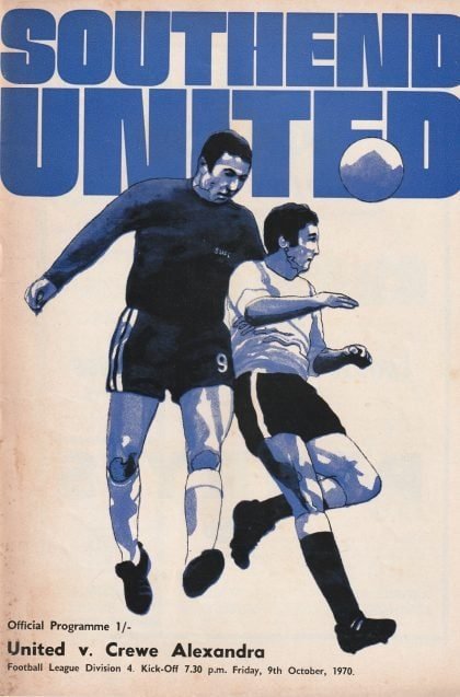 Southend United v Crewe Alexandra  09-Oct-1970