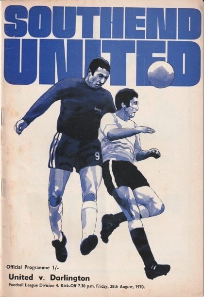 Southend United v Darlington  28-Aug-1970