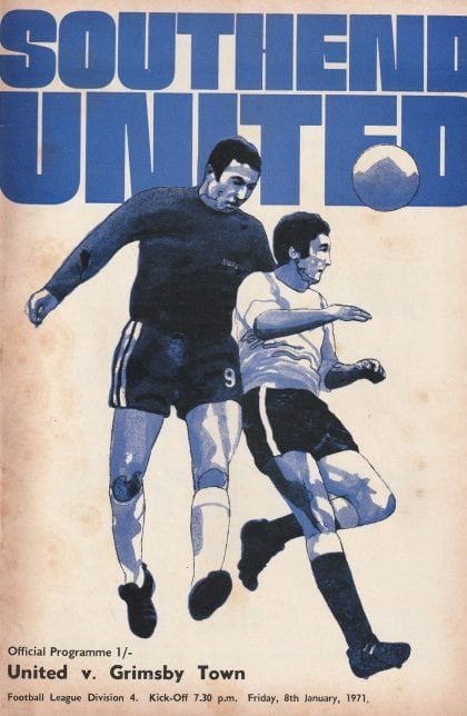 Southend United v Grimsby Town  08-Jan-1971