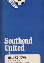 Southend United v Halifax Town 02-Sep-1974