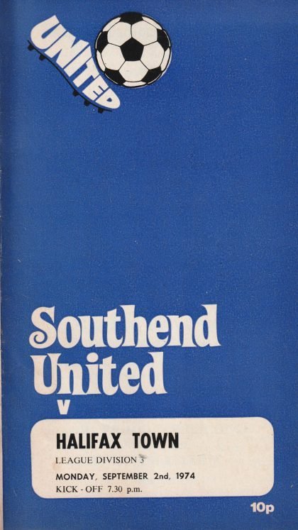 Southend United v Halifax Town 02-Sep-1974