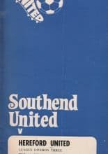 Southend United v Hereford United 25-Oct-1974