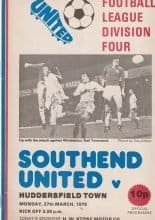 Southend United v Huddersfield Town  27-Mar-1978