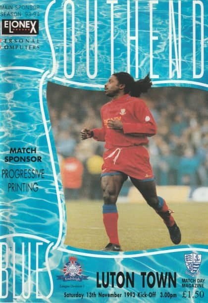 Southend United v Luton Town 13-Nov-1993