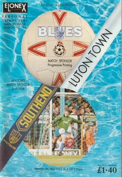 Southend United v Luton Town 08-May-1993
