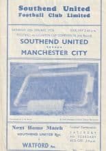 Southend United v Manchester City 28-Jan-1956