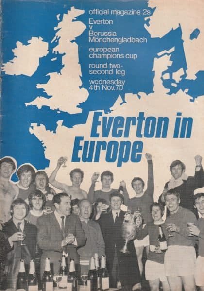 Everton v Borussia Monchengladbach   04-Nov-1970