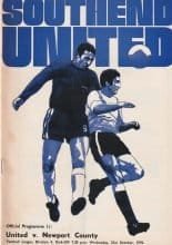 Southend United v Newport County 21-Oct-1970