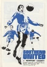 Southend United v Newport County   27-Sep-1971
