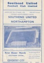 Southend United v Northampton Town 26-Dec-1956