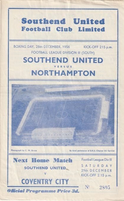 Southend United v Northampton Town 26-Dec-1956
