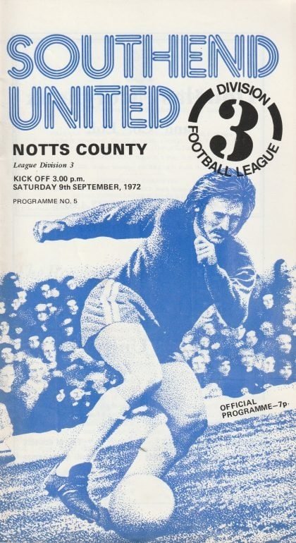 Southend United v Notts County  09-Sep-1972