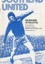 Southend United v Oldham Athletic  09-Oct-1972