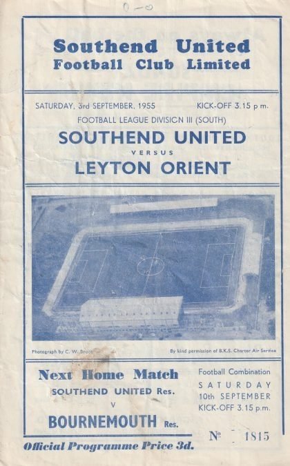 Southend United v Leyton Orient 03-Sep-1955