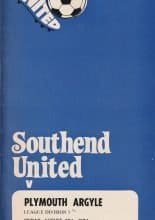 Southend United v Plymouth Argyle 30-Aug-1974
