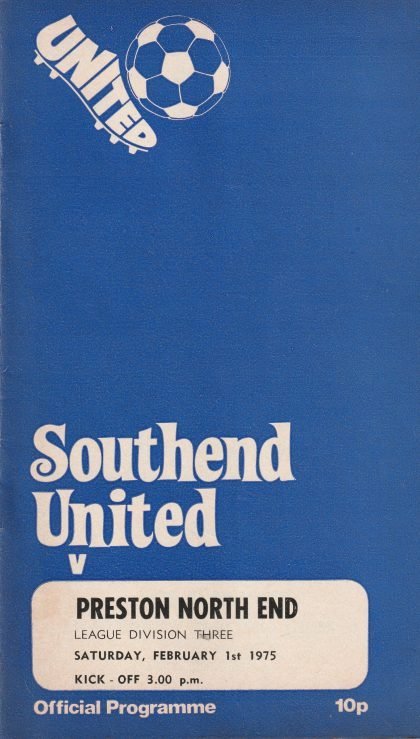 Southend United v Preston North End   01-Feb-1975