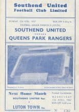 Southend United v Queens Park Rangers 15-Apr-1957