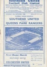 Southend United v Queens Park Rangers 20-Sep-1958