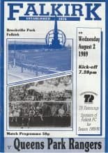 Falkirk v Queens Park Rangers   02-Aug-1989