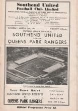 Southend United v Queens Park Rangers  11-Mar-1961
