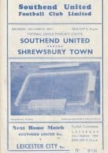 Southend United v Shrewsbury Town 16-Mar-1957