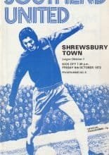 Southend United v Shrewsbury Town  06-Oct-1972
