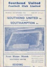 Southend United Reserves v Southampton Reserves  15-Sep-1956