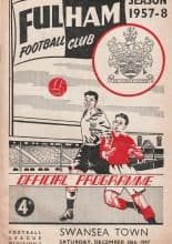 Fulham v Swansea Town  28-Dec-1957