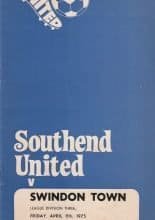 Southend United v Swindon Town  11-Apr-1975
