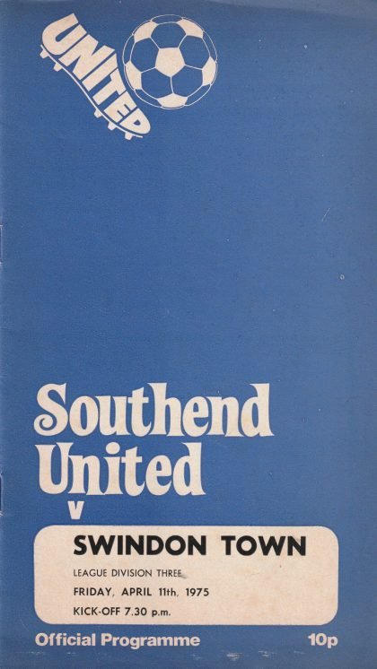 Southend United v Swindon Town  11-Apr-1975